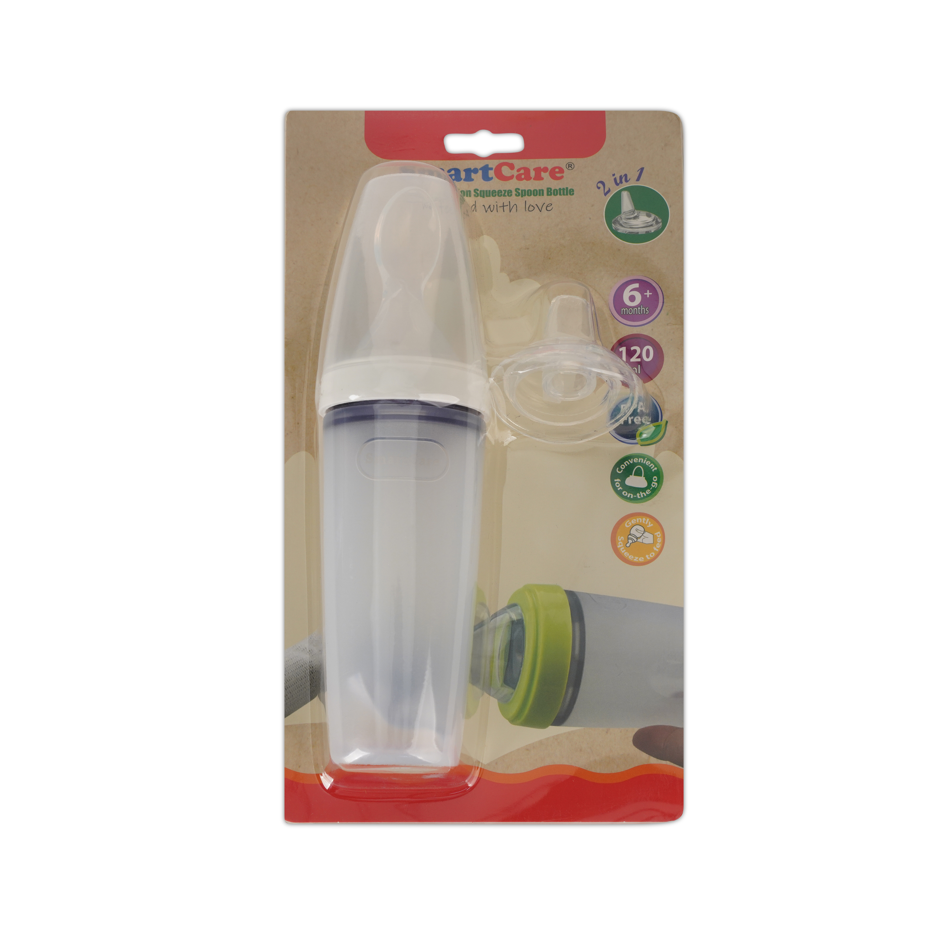 Smart Care Multi-function Squeeze Spoon  Bottle  120 ML ( 2 in 1