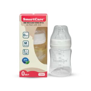 SmartCare Wide Neck Glass Feeding Bottle (5 oz)
